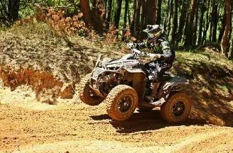 ATV ride through muddy jungle trail