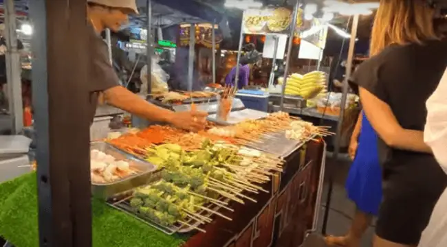 Market stall with fresh fruit at Banzaan Market in Patong.