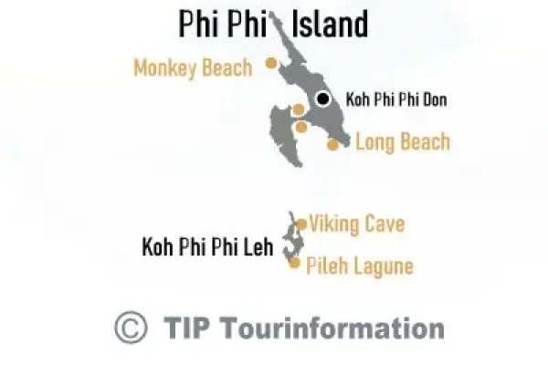 Panoramablick vom Phi Phi Viewpoint auf die malerische Inselgruppe